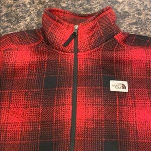 The North Face Red Buffalo Check 1/4 Zip